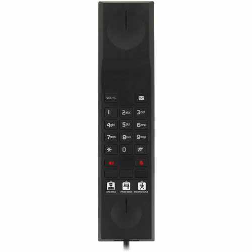 VTech 80-H0E6-06-000 TrimLine 1-Line Analog Corded Phone - Desktop/Wall Mountable - Silver/Black