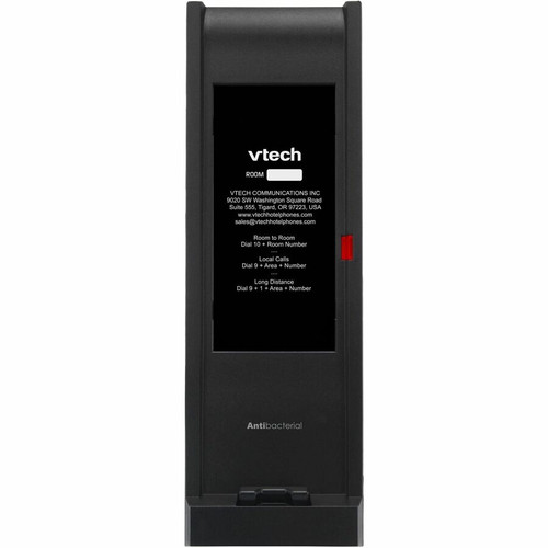 VTech 80-H0E6-15-000 TrimLine 1-Line Analog Corded Phone - Speakerphone - Speed Dial - Desktop/Wall Mountable - Matte Black