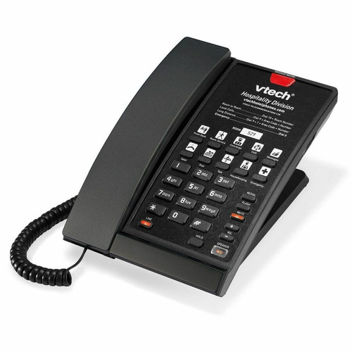 VTech CTM-S2212 IP Phone - Corded - Corded - Desktop, Wall Mountable - Matte Black - 1 x Total Line - VoIPNetwork (RJ-45) - PoE Ports (Fleet Network)