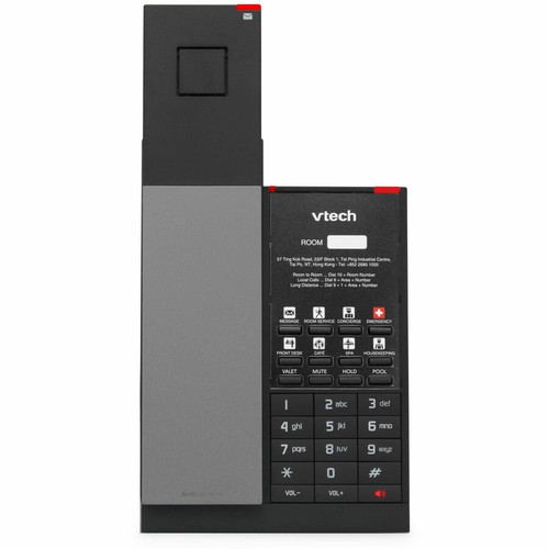 VTech 80-H0G9-50-000 NG-S3411 1-Line SIP Cordless IP Phone - DECT 6. 0 - PoE - Desktop/Wall Mountable - Gun Metal/Black