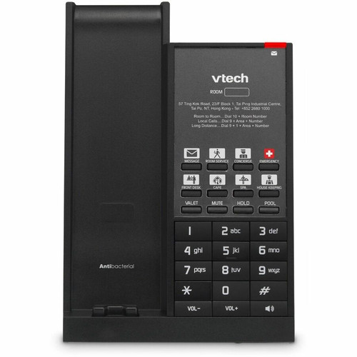 VTech 80-H0GA-50-000 NG-S3211 1-Line SIP Corded IP Phone - Gun Metal/Black - Desktop & Wall Mountable - PoE - RJ-45