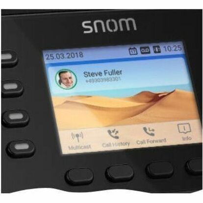 Snom 80-S052-01 D735 IP Phone - 32 SIP Lines - 3-Way Conferencing - 2. 7" TFT LCD - PoE - Gigabit Ethernet - Desktop/Wall/Stand Mountable