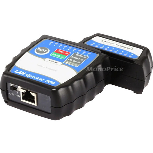 Monoprice Quick RJ-45 Network Cable Tester - Network Testing, Cable Testing - Network (RJ-45) - 1Number of Batteries Supported - 9V - (8130)