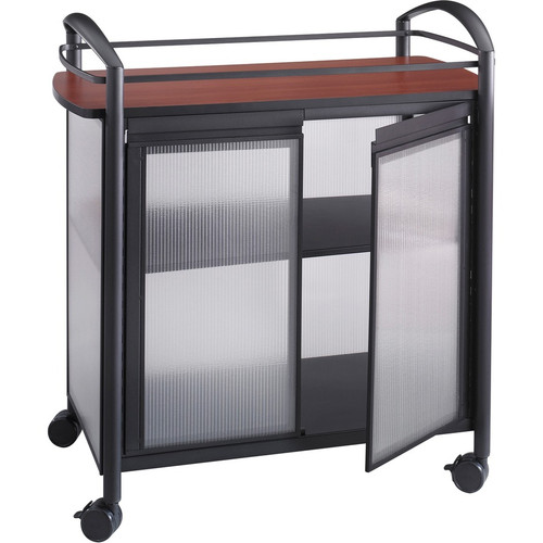 Safco Impromptu Refreshment Cart - 440.92 lb (200 kg) Load Capacity - 4 Casters - 2.50" (63.50 mm) Caster Size - Steel - 34" (863.60 x (Fleet Network)