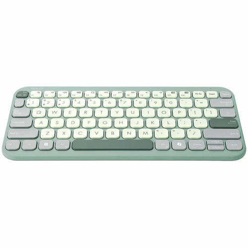 Asus Marshmallow Keyboard KW100 (Green) - Wireless Connectivity - Bluetooth/RF - Compact - 5 - 32.81 ft (10000 mm) - 2.40 GHz - Mac 11 (Fleet Network)