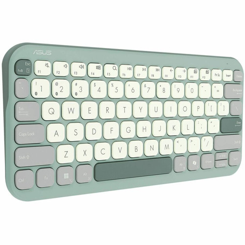 Asus Marshmallow Keyboard KW100 (Green) - Wireless Connectivity - Bluetooth/RF - Compact - 5 - 32.81 ft (10000 mm) - 2.40 GHz - Mac 11 (Fleet Network)