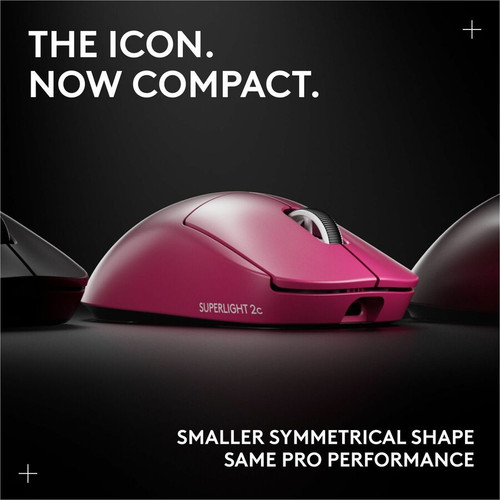 Logitech 910-007529 PRO X SUPERLIGHT 2c Gaming Mouse - Wireless HERO 2 Sensor - 44000 DPI - Rechargeable - Pink - USB-C