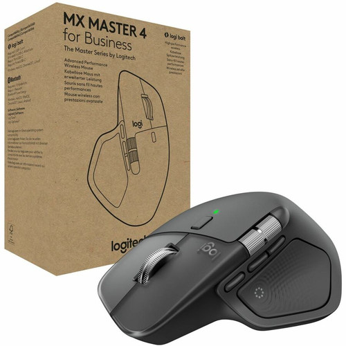 Logitech MX Master 4 for Business Mouse - Darkfield - Wireless - 32.81 ft (10000 mm) - Bluetooth/Radio Frequency - 2.40 GHz - - - 8000 (Fleet Network)