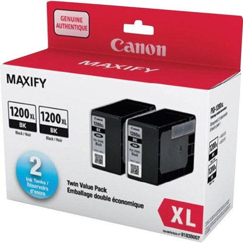 Canon PGI-1200XL Original Inkjet Ink Cartridge - Black - 2 / Pack - Inkjet - 2 / Pack (Fleet Network)