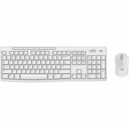 Logitech MK270 Wireless Keyboard and Mouse Combo - USB Wireless RF 2.40 GHz Keyboard - English - Off White - USB Wireless RF Mouse - - (920-013290)