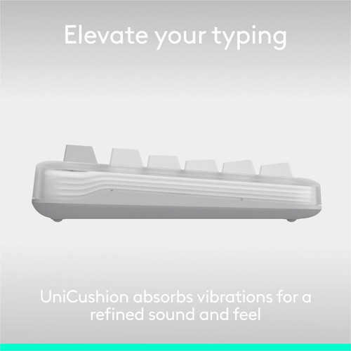 Logitech 920-013576 Alto Keys K98M Wireless Keyboard - 98-Key Linear Mechanical - Bluetooth/RF - Backlit - Off White