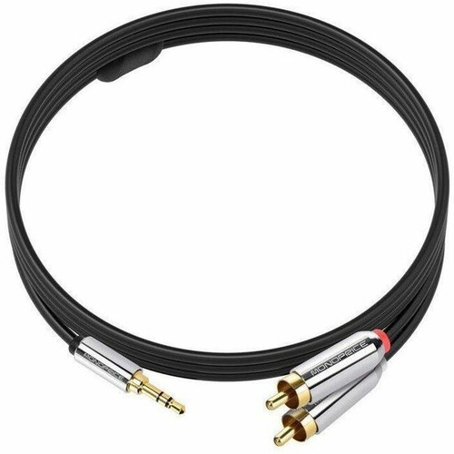 Monoprice Mini-phone/RCA Audio Cable - 6 ft (1.83 m) Mini-phone/RCA Audio Cable for Mobile Device, Audio Device, Smartphone, Audio MP3 (Fleet Network)