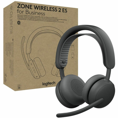 Logitech Zone Wireless 2 ES Headset - USB Type C - Wired/Wireless - Bluetooth - 164 ft (50 m) - 36 Ohm - 50 Hz to 20 kHz - On-ear - - (Fleet Network)