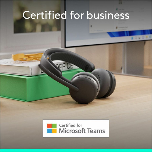 Logitech 981-001511 Zone Wireless 2 ES Headset - Microsoft Teams Certified - Bluetooth 5.3 + LE - Wired/Wireless - 164 ft Range - Graphite