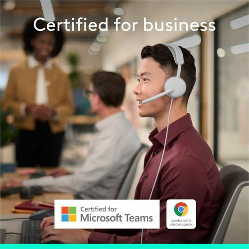 Logitech 981-001610 Zone Headset - Microsoft Teams Certified - Wired USB-C/USB-A - Active Noise Cancelling - On-ear Circumaural - 40mm Drivers