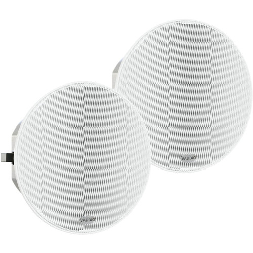 Vaddio 2-way Ceiling Mountable, Flush Mount, Wall Mountable, Recessed Mount, In-wall Speaker - 40 W RMS - White  - 4" (101.60 mm) - - (Fleet Network)