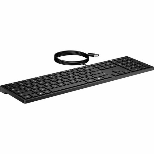 HP Wired Desktop 320K Keyboard (9SR37UT) - Cable Connectivity - USB Interface - Windows 11, Windows 10 (32-bit), Windows 10 x64 - - - (Fleet Network)