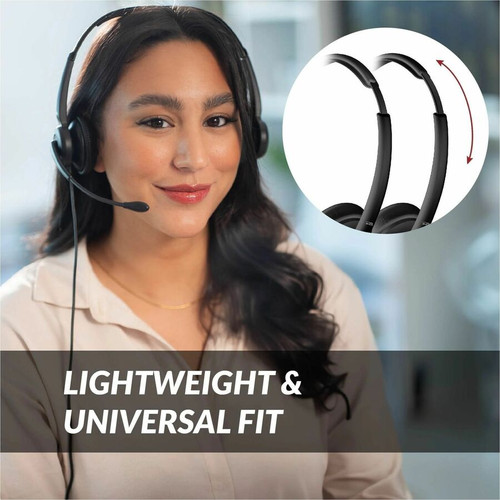 Cyber Acoustics Professional USB Headset with AI Noise Cancelation - Microsoft Teams Certification - Stereo - USB Type A - Wired - 20 (AC-304)