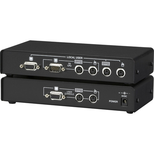 Black Box ACU1009A CAT5 KVM Extender Dual-Access Kit - 1000 ft Range - XGA 1024 x 768 - Rack-Mountable