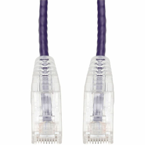 AddOn 6in Purple CAT 6 Slim PVC Ethernet Cable Snagless Clear-Claw RJ-45 M/M - 6" (152.40 mm) Category 6 Network Cable for Patch Hub, (Fleet Network)