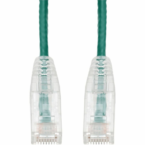 AddOn 25ft Green CAT 6A Slim PVC Ethernet Cable Snagless Clear-Claw RJ-45 M/M - 25 ft (7.62 m) Category 6a Network Cable for Network - (Fleet Network)