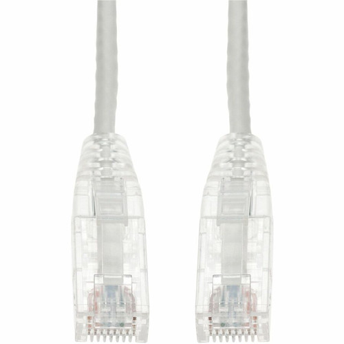 AddOn 25ft White CAT 6A Slim PVC Ethernet Cable Snagless Clear-Claw RJ-45 M/M - 25 ft (7.62 m) Category 6a Network Cable for Network - (Fleet Network)