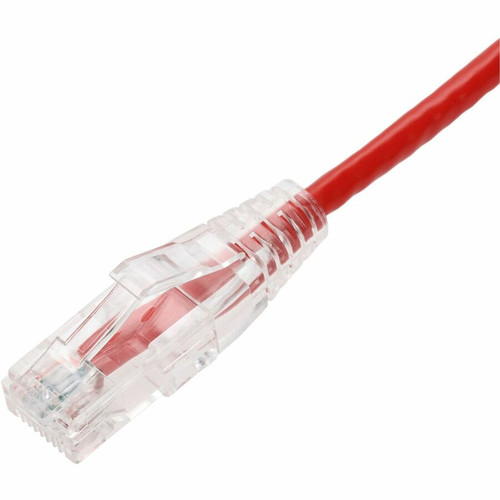 AddOn 2ft Red CAT 6A Slim PVC Ethernet Cable Snagless Clear-Claw RJ-45 M/M - 2 ft (0.61 m) Category 6a Network Cable for Network Patch (ADD-2FSLCAT6A-RD)