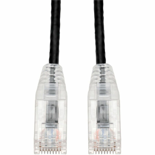 AddOn 75ft Black CAT 6 Slim PVC Ethernet Cable Snagless Clear-Claw RJ-45 M/M - 75 ft (22.86 m) Category 6 Network Cable for Network - (Fleet Network)