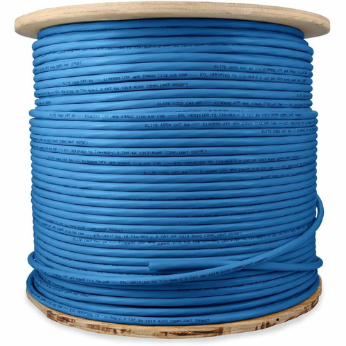 AddOn 500ft Non-Terminated Blue Cat6A UTP PVC Copper Patch Cable - 500 ft (152.40 m) Category 6a Network Cable for Network Device - - (ADD-CAT6ABULK500F-BE)