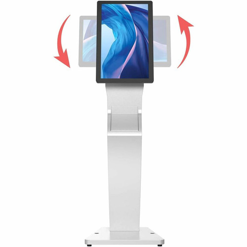 CTA Digital ADD-LDSLEEKW Display Stand - Up to 22" Screen Support - 66 lb Load Capacity - Floor Mount - White Metal