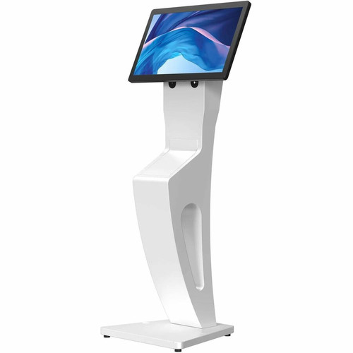 CTA Digital ADD-LDSLEEKW Display Stand - Up to 22" Screen Support - 66 lb Load Capacity - Floor Mount - White Metal
