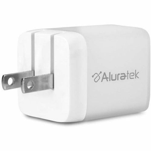 Aluratek AGWC245F Dual USB-C GaN 45W Wall Charger - 2 Ports - Foldable Prongs - 120/230V AC Input