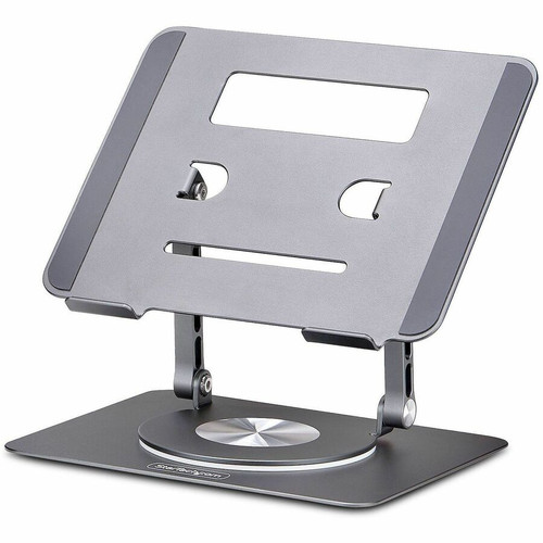 StarTech.com Rotating Laptop Stand, 360 Swivel, Ergonomic Desk Riser for Computer, Adjustable Height/Tilt, Max 11lb, Aluminum, - Raise (Fleet Network)