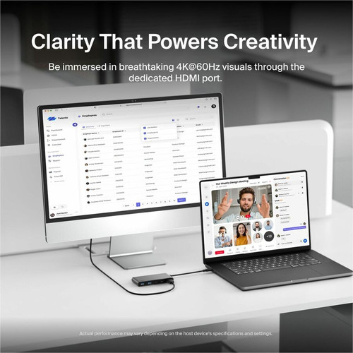 Belkin AVC023FQSGY 7-Port USB-C Hub - 2xUSB-A - 2xUSB-C - 4K HDMI - SD/microSD Reader - Gray - 100W PD