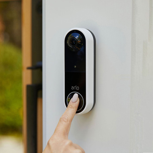 Arlo Essential Wire-Free Video Doorbell, White - AVD2001 - Arlo Essential Wire-Free Video Doorbell - HD Video, 180&deg; View, Night 2 (AVD2001-100NAS)