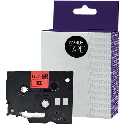 Premium Tape Label Tape - Alternative for Brother TZe-232 - 1/2'' x 26' (12 mm x 8 m) - Red on White - 1 Pack (Fleet Network)