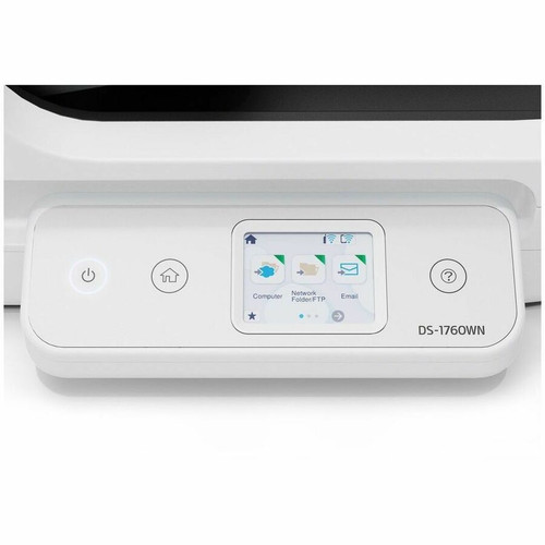 Epson B11B274201 DS-1760WN Network Flatbed/ADF Scanner - 1200 dpi Optical - 30 ppm Color/Mono - 60 Sheet ADF - Duplex - Wireless/USB - Black/White