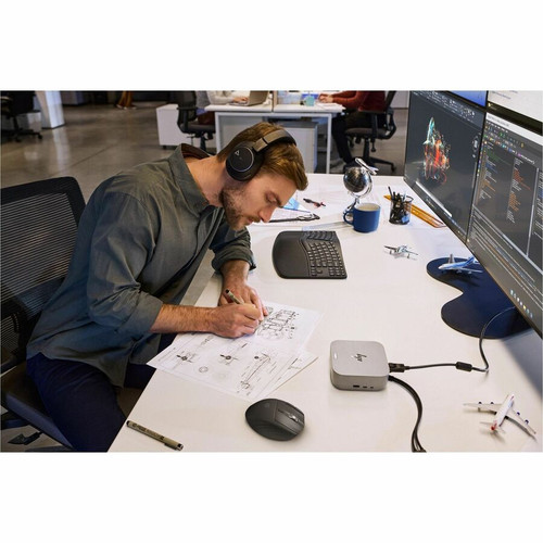 HP Ultra-Fast-Scroll Wireless Mouse 780M (B8YX3AA) - Wireless - Bluetooth/Radio Frequency - 2.40 GHz - Rechargeable - USB Type A - - 6 (B8YX3AA#ABA)