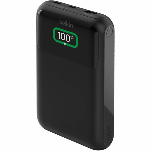 Belkin BPB020TTBK BoostCharge Pro 3-Port Laptop Power Bank 20K - 20000 mAh - 65W USB-C PD - Digital Display