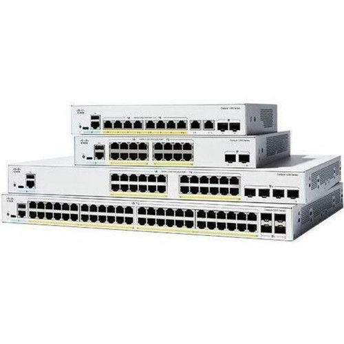 Cisco C1200-24FP-4X-RF Catalyst 24-Port Managed Switch - 24x PoE+ Gigabit - 4 x 10G SFP+ - Layer 3375W PoE Budget - 1U Rack-Mountable