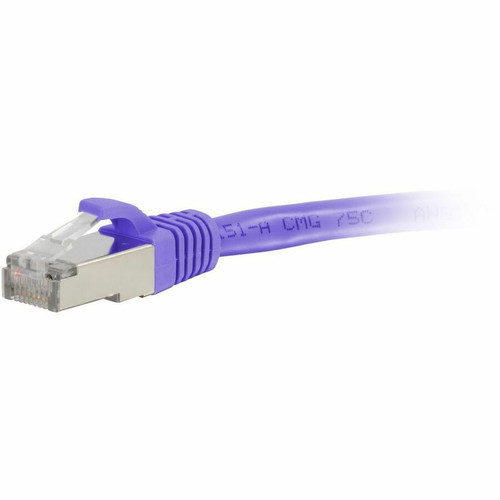 C2G 7ft (2.1m) Cat6a Snagless Shielded (STP) Ethernet Network Patch Cable - Purple - C2G 7ft (2.1m) Cat6a Snagless Shielded (STP) - (C2G07400)