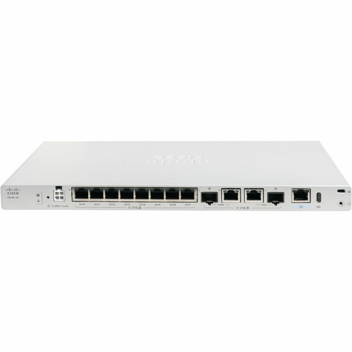 Cisco Secure Router 8100 C8140-G2 Router - 10 Ports - 8 RJ-45 Port(s) - 2 WAN Port(s) - Management Port - 2 SFP (mini-GBIC) Slots - 4 (Fleet Network)