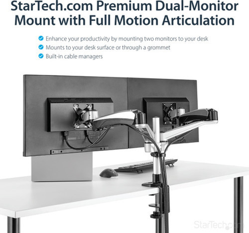 StarTechcom_Desk_Mount_Dual_Monitor_Arm_-_Full_Motion_-_Premium_Dual_Monitor_Stand_for_up_to_30_VESA_Mount_Monitors_-_Tool-less_-_in_ARMDUAL30