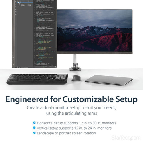 StarTechcom_Desk_Mount_Dual_Monitor_Arm_-_Full_Motion_-_Premium_Dual_Monitor_Stand_for_up_to_30_VESA_Mount_Monitors_-_Tool-less_-_in_ARMDUAL30