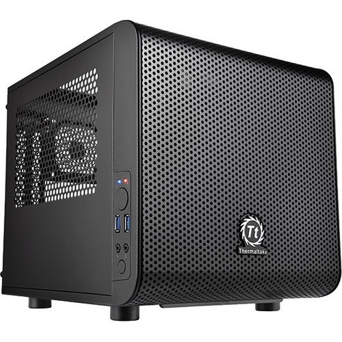 Thermaltake Mini Chassis - Core V1 - Black - SPCC - 4 x Bay - 0 - Mini ITX Motherboard Supported - 5 x Fan(s) Supported - 2 x Internal (Fleet Network)