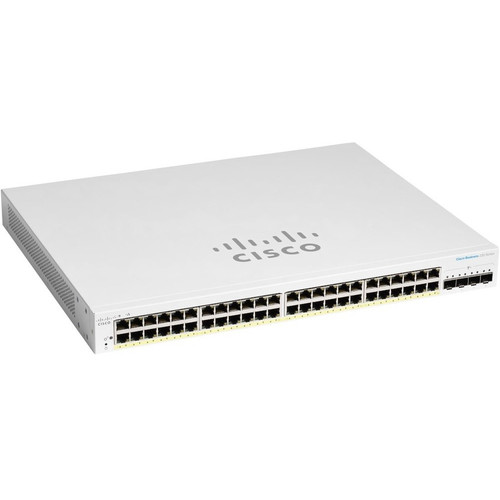 Cisco CBS220-48FP4XNA-RF CBS220-48FP-4X Ethernet Switch - 48-Port Managed Gigabit PoE+ with 4x SFP+ Uplinks - Refurbished