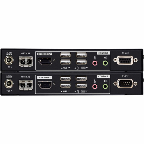 Aten CE980 USB True 4K DisplayPort/HDMI Optical KVM Extender - 300m Fiber - 4K@60Hz - Rack-Mountable