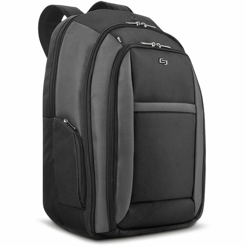 Solo Sterling Carrying Case (Backpack) for 16" Notebook - Black - Ballistic Poly, Polyester Body - Checkpoint Friendly - Backpack - x (Fleet Network)