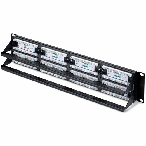 StarTech. com CPANEL48 48-Port 2U Rackmount Cat6 Patch Panel - RJ45 - UTP - 110 Punch-Down - Steel