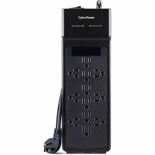 CyberPower CSB1206 Essential 12 - Outlet Surge Protector with 3600 J Surge Suppression - Clamping Voltage 800V, 6 ft Cord, NEMA 5-15P, (Fleet Network)